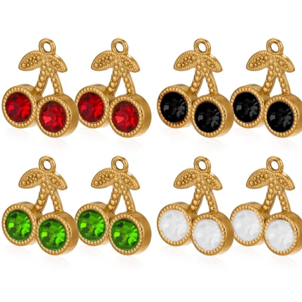 Cherry 🍒 pendants colors Black, white, red and green
